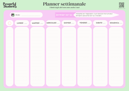 Planner Settimanale Digitale